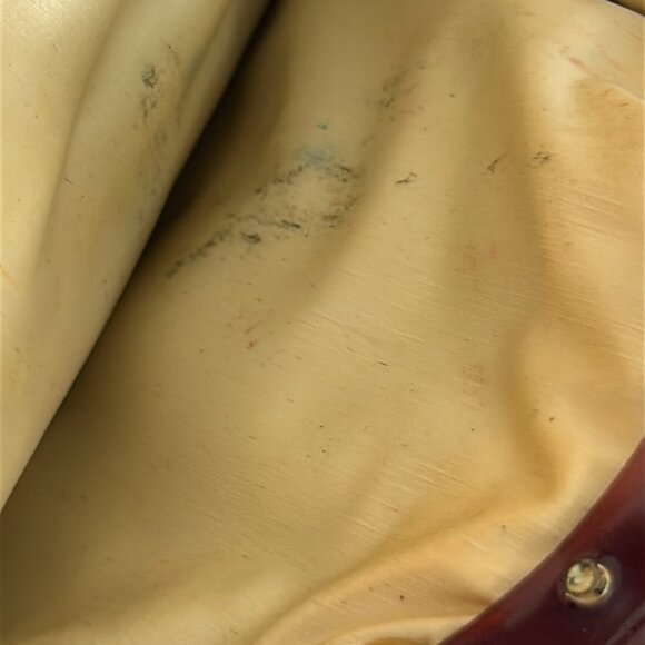 Vintage Petit Point Tapestry Style Purse Needlepoint Kiss Lock Clutch Handbag - Picture 8 of 9